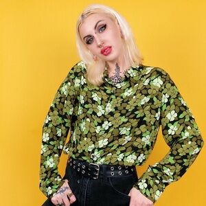 Kathy Ireland Floral Button Down Blouse | Effortless Chic